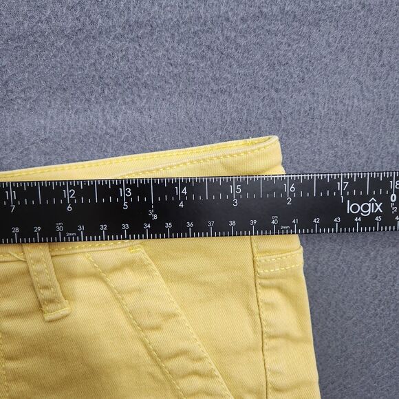 Seven7 Women 10 Yellow Utility Mid Rise Ankle Skinny Jeans - Picture 12 of 13